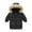 Black, variant on Godderr Toddler Kids Baby Winter Cotton down Outwears Jackets 3-12Y Removable Hooded Camouflage Coats Mid-Length Fleece Warm Thicken Outwears for Girls Boys