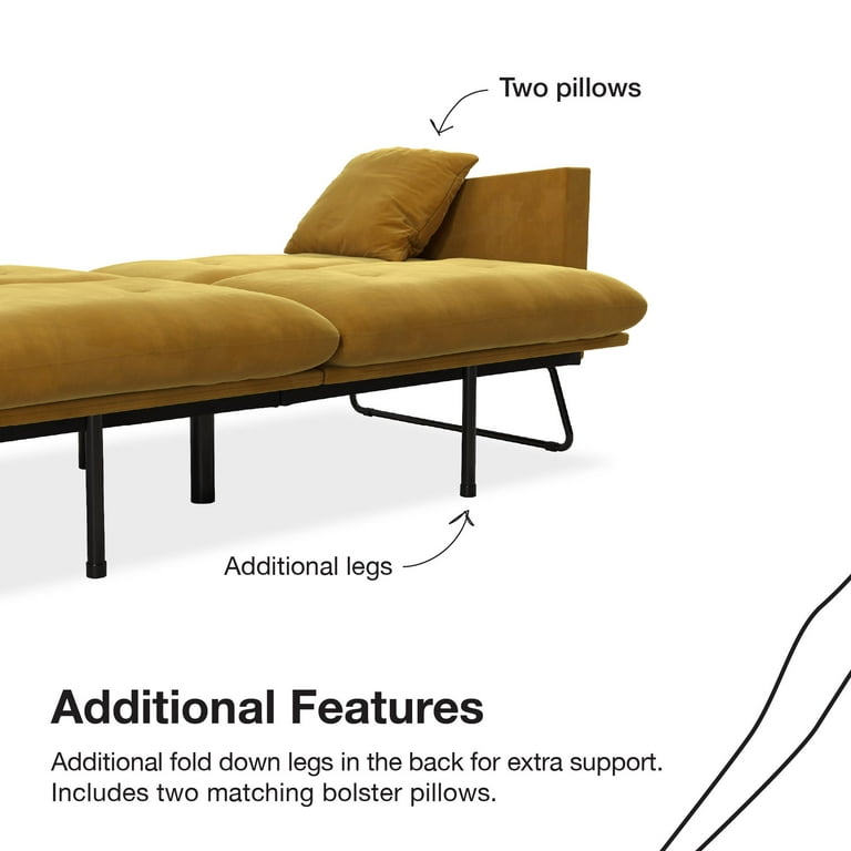 Neely Futon with Bolster Pillows – Mr. Kate