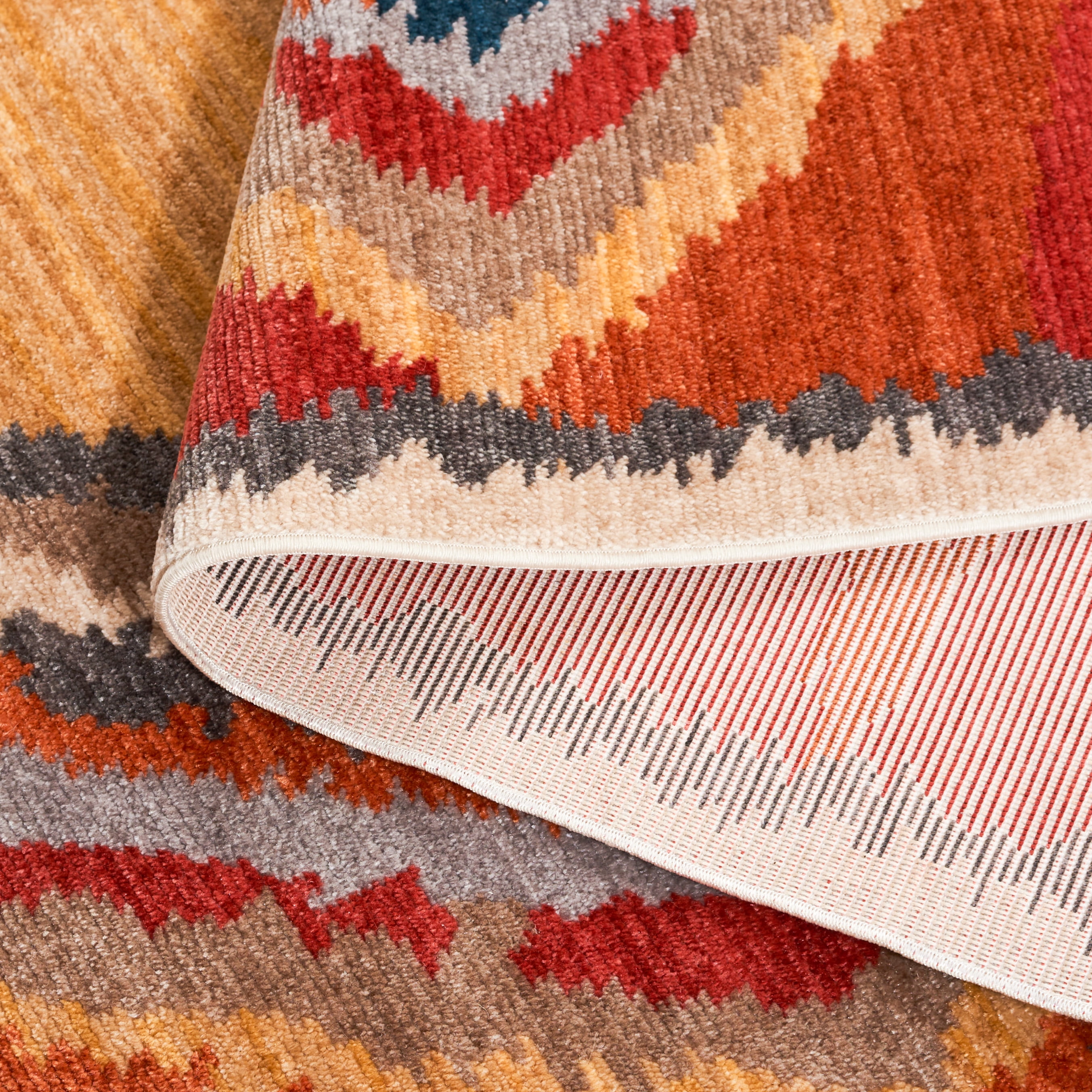 Safavieh Farmhouse Charlie Geometric Area Rug, Yellow/Red, 9' x 12'