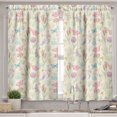 thumbnail image 2 of Ambesonne Butterfly Valance & Curtain, Wildflowers Winged Animal, 55"x36", Pale Khaki Persian Orange, 2 of 7