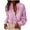 Pink, variant on ZQUUVOU Women's Plaid Shirts Turn Up Ruffle Collar Long Sleeve Button Front Tops Plunging Neck Fall Trendy Shirt Red