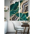 thumbnail image 4 of Green Marble Sheer Curtains 72 Inch Length 2 Panels Set, Grey Gold Texture Vintage Farmhouse Art Voile Window Treatment Rod Pocket Curtains Sheers Drapes for Bedroom/Living Room/Kitchen 52"x72"x2, 4 of 7