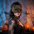 thumbnail image 6 of Masquerade Mask Black and Gold Owl Head Mask Adult Size for Halloween Party Themed Events Accessory, 6 of 6