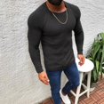 thumbnail image 2 of Suéter europeo y americano de otoño e invierno, suéter ajustado de manga larga con cuello redondo y cuello alto, ropa de hombre, 2 of 5