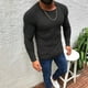 thumbnail image 3 of Suéter europeo y americano de otoño e invierno, suéter ajustado de manga larga con cuello redondo y cuello alto, ropa de hombre, 3 of 5