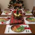 thumbnail image 4 of 9.06x9.06in Christmas Party Tableware Disposable Paper Plates Cups Napkins Set of 20 for Holiday Gatherings and Festive Celebrations, 4 of 6