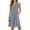 Blue, variant on YuXingFu Womens Cotton Dresses with Sleeves Maxi 3/4 Sleeve Plus Size Womens Dress V-Neck with Pocket Long Casual Summer Black S