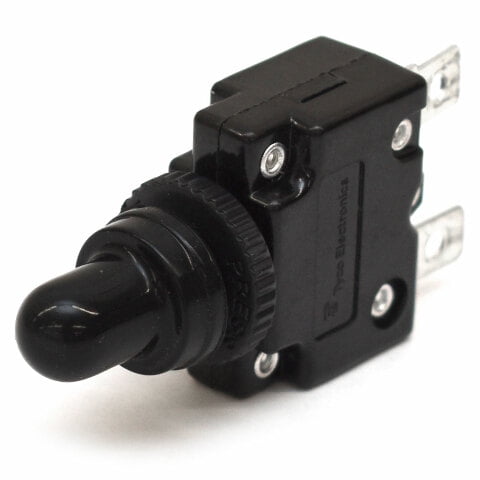 Tyco Boat Push-to-Reset Circuit Breaker W57-XJ2A7B10-15M | 15A w/ Boot