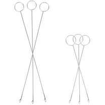 WHAMVOX Yarn Crochet Needles 6Pcs for Thick Yarn and Knitting Tools in Silver