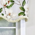 thumbnail image 2 of RLF Home Magnolia Ruffled Provance Valance Gray. 3" Rod Pocket, Layered. 50"W x 16"L, 2 of 2