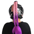 thumbnail image 5 of Casco de motocicleta con trenzas para mujer, nuevo estilo, moda punk, multicolor, peluca de cola de caballo con trenza sucia, tocado con ventosa, 5 of 5