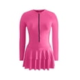 thumbnail image 4 of FDGIU Women's 2 Piece Swim Dress Tankini, Long Sleeve Guard Top with Boyshort Bottom, Built-in Bra & Tummy Control, Quick Dry Modest Bathing Suit for Beach Pool, 4 of 7