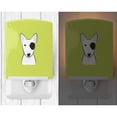 thumbnail image 2 of Checkerboard Lime Green Bull Terrier Ceramic Night Light, 2 of 2