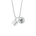 thumbnail image 2 of Delight Jewelry Silvertone My Angel Envelope Silvertone Script Initial Disc - F - Charm Necklace, 20"+3", 2 of 4