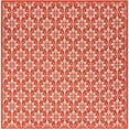thumbnail image 2 of Unique Loom Outdoor Trellis Collection Area Rug - Tiles (7' 10" Square Rust Red/Ivory), 2 of 8