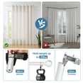 thumbnail image 5 of Urbanest Single Curtain Rod with 24 Clip Rings & Decorative Ball Finials – Classic Metal Window Drapery Rod Set, Heavy-Duty & Adjustable, 5/8" Diameter, 84" to 120", Glossy White, 5 of 7