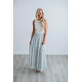 thumbnail image 4 of Eleanor Tiered Maxi Skirt - Dusty Blue Mix, 4 of 6