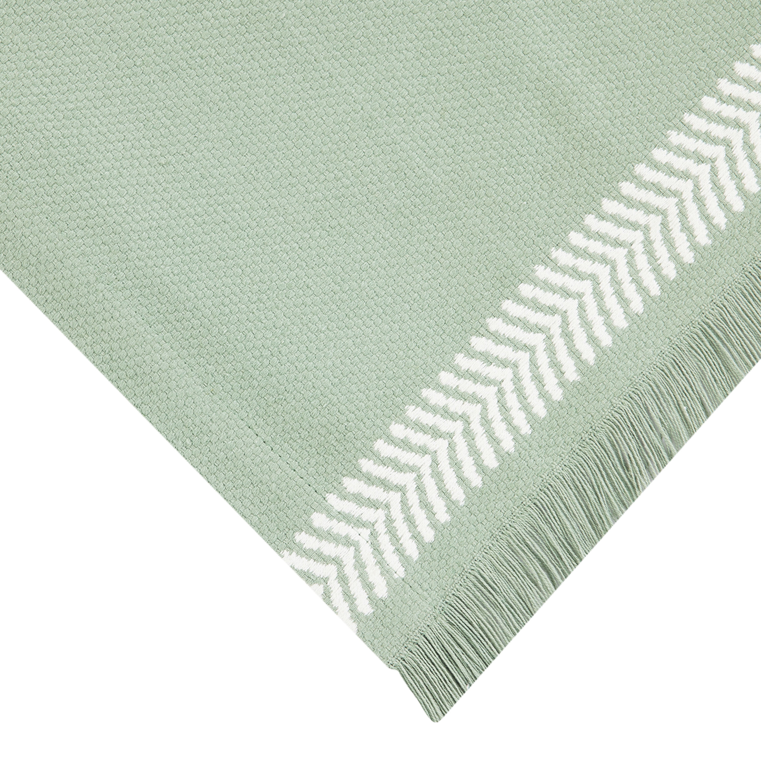 Mainstays Global Woven Cotton Placemat, Hedge Green, 14 in x 19 in, 1 Piece