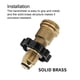 thumbnail image 3 of Scienceny Convertidor de adaptador de tanque de propano Universal, accesorios de cobre para estufa, conectores de manguera de válvula de tanque Artesanía, 3 of 6