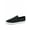 Black PU, variant on Reign Assorted Printed Comfort Memory Form Slip On Round Toe Flat Sneaker Shoes