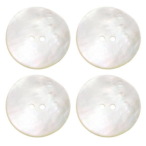 Uxcell 4 Pcs 28mm Mother of Pearl Buttons, 2 Holes MOP Natural Pearl Shell Buttons for Sewing Clothes Coat Suits Shirt DIY Craft Decoration, Gray