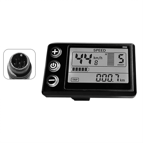New Arrivals LCD-S866 Electric Bike LCD Display Meter Dashboard Panel 24V 36V 48V for Scooter 6PIN