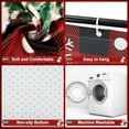 thumbnail image 3 of 4 Pcs Christmas Shower Curtain Set: Red Buffalo Plaid, non-slip rugs, toilet lid cover, 12 hooks. Xmas tree design for winter decor. Home Decor, Kitchen, & Other., 3 of 7