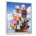 thumbnail image 2 of Designart "Geometric High-Rise In De Stijl Manner" Clouds Floater Framed Wall Art Prints, 2 of 5