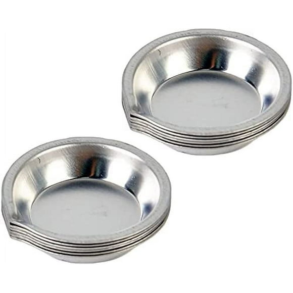 happytakehome 12pcs Makeup Palette Stainless Steel Small Round Paint Tray Artist Watercolours Paint Mixing Palette Tray,Silver,1.97 x 0.59 inch Silver Silver