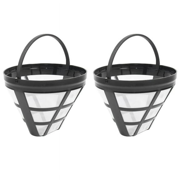 2Pack No.4 Reusable Coffee Maker Basket Filter for Filters, Fit Most 8-12 Cup Machine