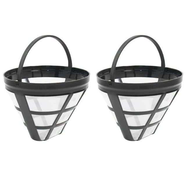 2Pack No.4 Reusable Coffee Maker Basket Filter for Filters, Fit Most 8-12 Cup Machine