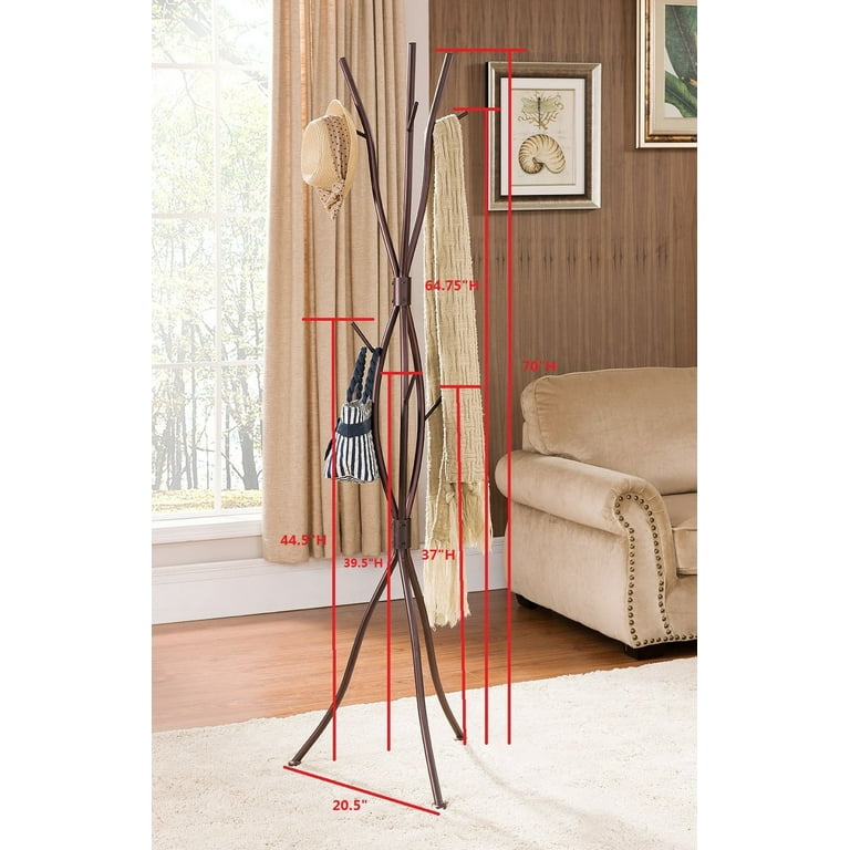 Pilaster Designs Byron 9 Hook Tree Branches Coat Hat Rack With Umbrella Stand Bronze Walmart