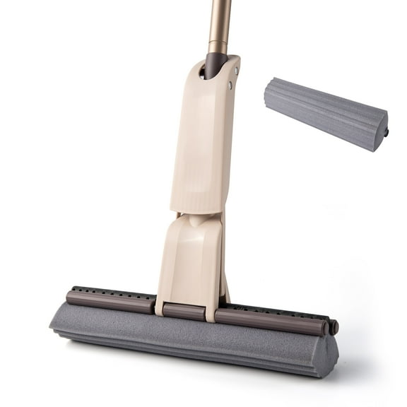 Eyliden Sponge Mop with Total 2pcs Absorbent Sponge