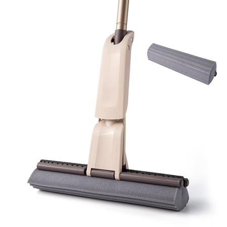 Eyliden Sponge Mop with Total 2pcs Absorbent Sponge