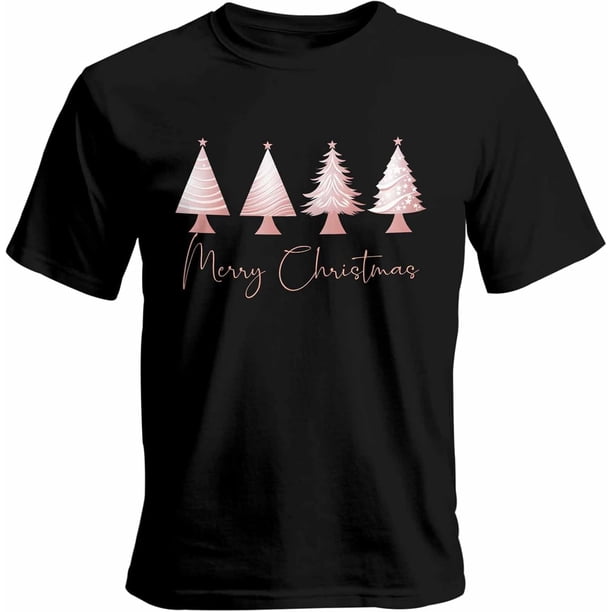 Camisetas gráficas informales de manga corta con árbol de Navidad para hombre