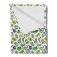 thumbnail image 2 of Botanical Soft Flannel Fleece Blanket, Culinary Herb Parsley Basil Vegetarian Diet Arugula Oregano Organic, Cozy Plush for Indoor and Outdoor Use, 50" x 60", Olive Green Purple White, by Ambesonne, 2 of 5