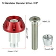 thumbnail image 3 of 1 Pair Red Motorcycle Handlebar End Plugs 7/8" 22mm Universal Aluminum Alloy Handle Bar End Plugs Caps, 3 of 6