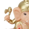 thumbnail image 2 of Riousery Solar Powered Ganesha Figurine Car Dashboard Ornament Hindu Elephant God Statue Home Office Tabletop Decor, 3.15 inches / 8 cm, Beige, 2 of 4