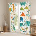 thumbnail image 3 of Castle Fairy Animal Elephants Giraffe Black Out Curtains for Kids Boys Girls,Cartoon Wildlife Curtains Pack of 2 (42x63 Each),Cute Kawaii Bedroom Curtains,Luxury Bedroom Decor, 3 of 6
