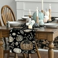 thumbnail image 2 of Sm:)e Vintage Black Pumpkin Fall Table Runner 13x72 Inch, Decorative Autumn Harvest for Kitchen Dining Home Party Decorations, 2 of 7