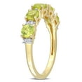 thumbnail image 3 of Everly Women's Peridot and Sapphire Sterling Silver Ring, 3 of 7