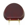 thumbnail image 5 of Renovators Supply Cherry Finish Wooden Elongated Toilet Seat 17.63"x14.5" w/Brass PVD Hinges & Stabilizers, 5 of 7