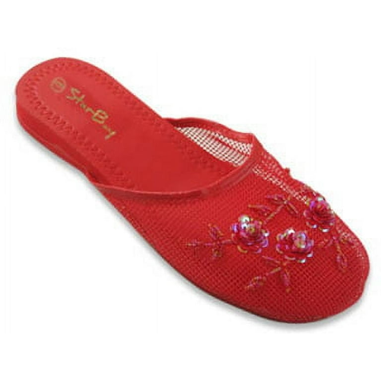 StarBay Girl's Kid's Solid Red Color Floral Beaded Sequins StarBay Girl's Kid's Solid Red Color Floral Beaded Sequins