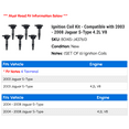 thumbnail image 2 of Ignition Coil Kit - Compatible with 2003 - 2008 Jaguar S-Type 4.2L V8 2004 2005 2006 2007, 2 of 2