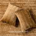 thumbnail image 5 of EVERGRACE Luxury Ruched Velvet Quilt King Size, Ultra Soft Bedspread Coverlet Set, Lightweight Velvet Comforter, Quilted Bedding Cover with 2 Matching Shams for All Season, Gold Yellow, 5 of 6