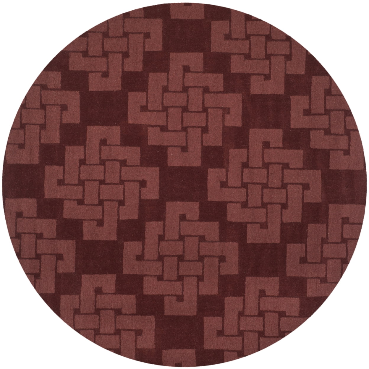 SAFAVIEH Martha Stewart Knot Geometric Wool Area Rug, Ceiling Wax, 4' x 6'