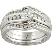 1/2 Carat T.W. Diamond Bridal Set in 14kt White Gold