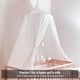 thumbnail image 3 of Dosel para cama para niños con pompón, mosquitera colgante para cuna, castillo, tienda de juegos, decoración de sala de juegos para guardería, blanco-60CM, 3 of 5