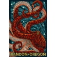 thumbnail image 3 of Bandon, Oregon, Octopus Mosaic (100% Cotton Tea Towel, Decorative Hand Towel, Kitchen and Home), 3 of 3