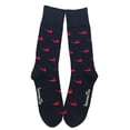 thumbnail image 2 of SummerTies Nantucket Mens Dress Socks - Red on Navy, 2 of 2